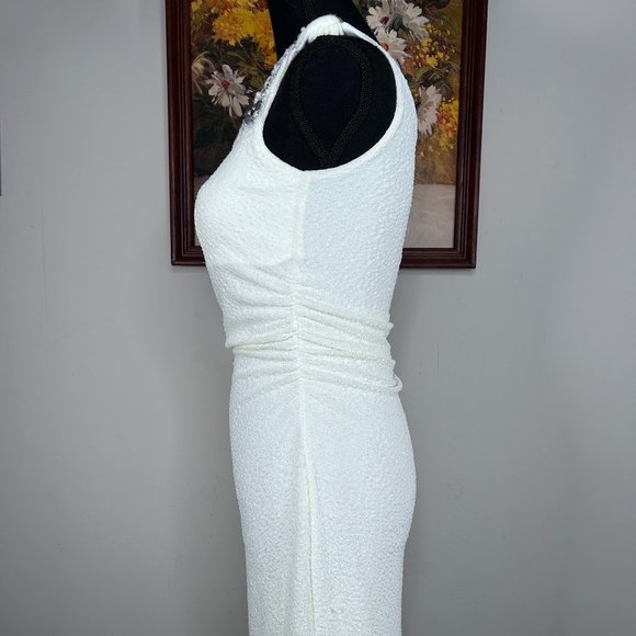 Emerald Sundae Mini Bodycon Dress Women's Medium One Shoulder Off White Party - Picture 3 of 13